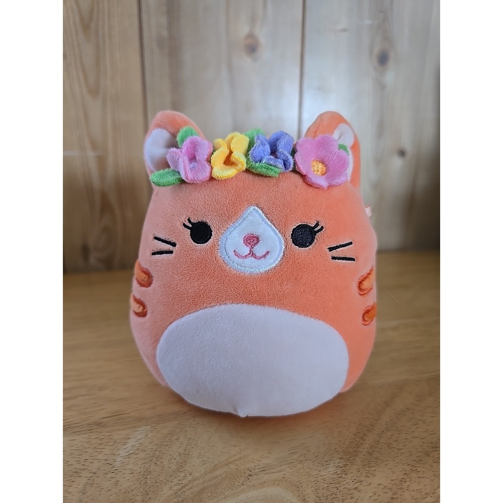 Squishmallows Gigi Tabby Cat 5" Easter Flower Crown Plush
